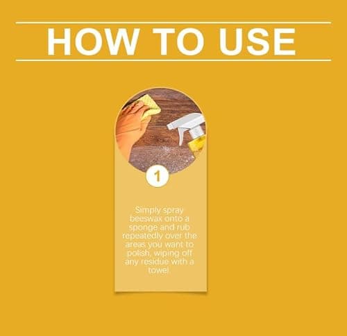 Beeswax Wood Polish Spray, Bees Wax Furniture Polish and Cleaner, Beeswax Essential Oil Wax, Natural Wood Polish Spray, Restores Shine & Removes Scratches,For Wood Floors and Wooden Cabinet (1) — view 5