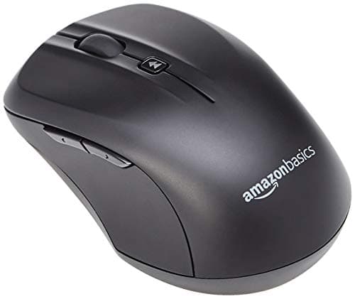 Amazon Basics Full-Sized Wireless Computer Keyboard and Mouse Combo, QWERTY Layout, 2.4 GHz USB Receiver, Black, Pack of 1 — view 3