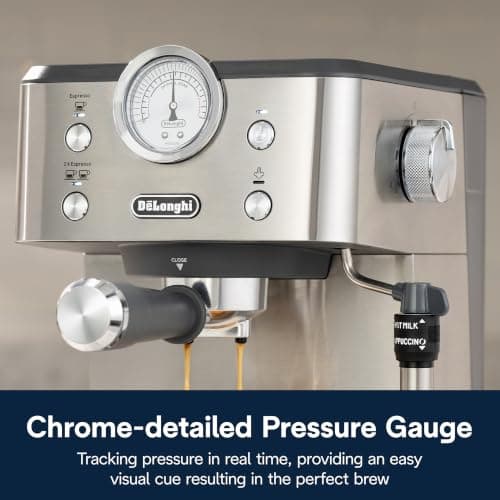De'Longhi Classic Signature Espresso Machine, Adjustable Milk Frother — view 5