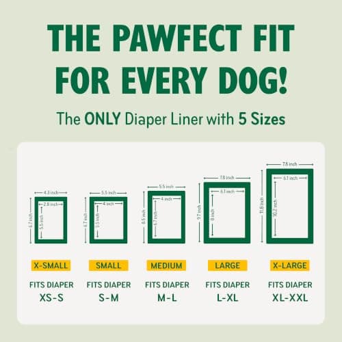 PAWPANG Dog Diaper Liners Trial Pack, Absorbent Inserts, 25ct, Small — view 2