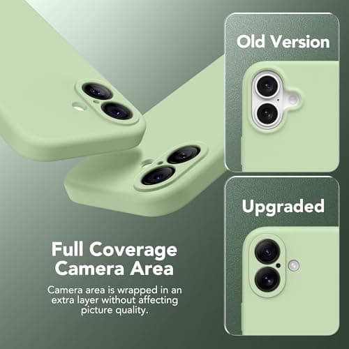 SuydanBox Magnetic for iPhone 17 Case, Compatible with MagSafe, [Full Camera Protection][Screen Protector] Silicone Shockproof Protective Phone Case for iPhone 17 6.3", Matcha — view 7