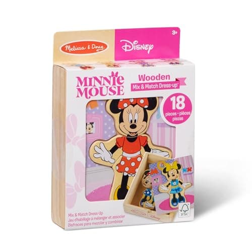 Melissa & Doug Disney Minnie Mouse Dress-Up Puzzle, 18 Pieces Mix and Match Outfits, Sorting & Matching Toy with Storage Case, Educational Puzzle for Toddlers Ages 3+ — view 8