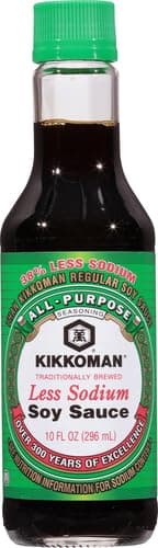 Kikkoman Less Sodium Soy Sauce - All Purpose Seasoning - Traditionally Brewed Less Sodium Soy Sauce with the Same Great Flavor - 296 mL — view 3