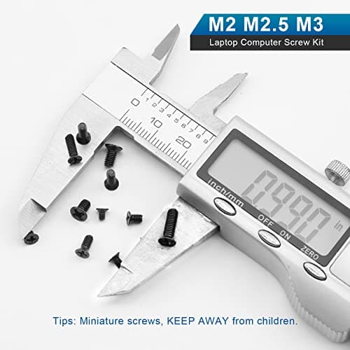 NINDEJIN Laptop Computer Screw Kit, M2 M2.5 M3 Countersunk Flat Head Phillips Mini Screws Set, Replacement Part Electronic Repair Accessories — view 5