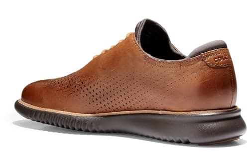 Cole Haan Men's 2.Zerogrand Laser Wingtip Oxford, British tan/Java, 10 — view 8