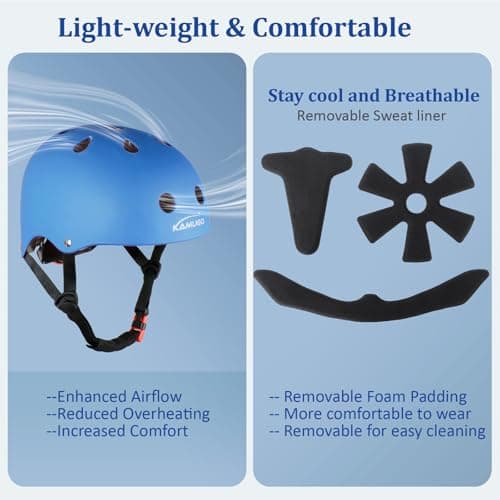 KAMUGO Kids Bike Helmet,Toddler Helmet Adjustable Bicycle Helmet Girls Or Boys Ages 2-3-4-5-6-8 Years Old,Multi-Sports for Cycling Skateboard Scooter — view 3