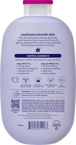 eos Body Wash, Vanilla, Moisturizing Creamy Gel Formula with Shea Butter, Glycerin, Vitamin E, pH Balanced, Sensitive Skin, Vegan, 16 fl oz — view 8