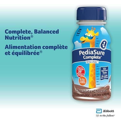 PediaSure Complete, Nutritional Supplement, Kids Nutritional Shake That Can Be Used As Breakfast Drink With Meal, Chocolate, 4 x 235-mL Bottles — view 4