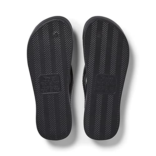 Archies Arch Support Flip Flops for Men & Women, Black, US Men's 7 — view 8