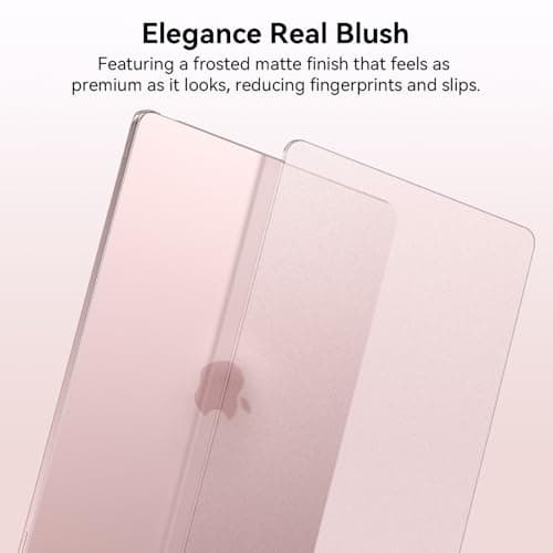 EooCoo for MacBook Neo Case 13 inch 2026 Model A3404, 100% Match Official Color, Anti-Fingerprint & Scratch & Crack, Sturdy Protective Hard Shell Cover Laptop Accessories, Blush Clear — view 4