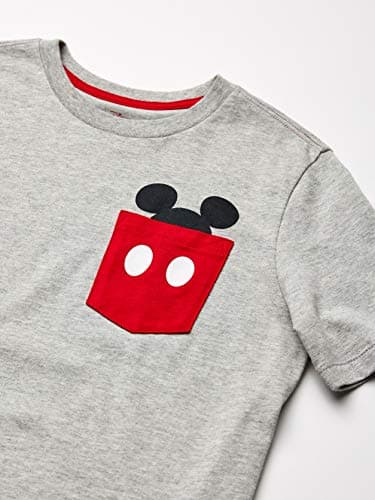 Spotted Zebra Boys' Kids Disney Star Wars Marvel Short-Sleeve T-Shirts, 4-Pack Mickey Awesome, Medium — view 3
