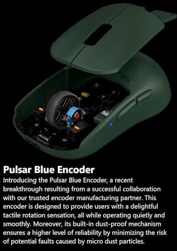Pulsar X2H (High Hump) Mini Founder's Edition Wireless Gaming Mouse, Ultra Lightweight 1.82oz (52g),Symmetrical, 4K Dongle included,2.4 Ghz,1ms Polling Rate,26k DPI,PAW3395 Sensor (Green,Ambidextrous) — view 3