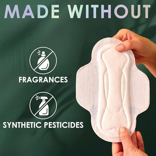L. Ultra Thin Pads for Women, Organic Cotton Top Layer, Regular Absorbency, Menstrual Pads with Wings, 42 Count — view 4