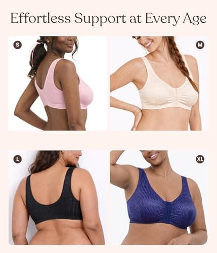 Carole Martin Full-Freedom Comfort Bra Wireless Front Closure Style 7218 - White 36 — view 5