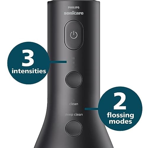 Philips Sonicare Power Flosser 3000 Cordless, Oral Irrigator Quad Stream technology and whisper quiet, Black, HX3826/23 — view 4