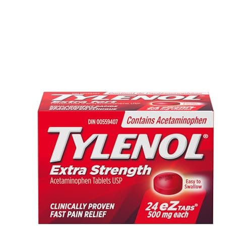 Tylenol Extra Strength Acetaminophen Tablets, 500 mg