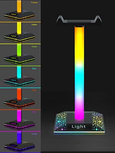 GIPOYENT RGB Gaming Headphone Stand Lights, RGB Gaming Stand Light for Desktop PC Gaming Headset Accessories, Best Gift for Husband, Kids, Boyfriend — view 2
