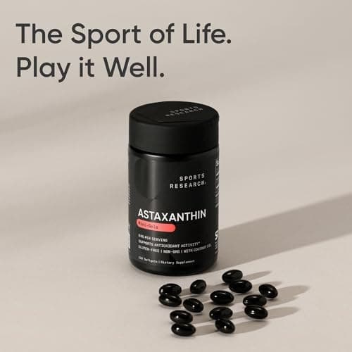 Sports Research® Astaxanthin Supplement from Algae - Softgels for Antioxidant Activity, Skin & Eye Health Support - Made with Coconut Oil, Non-GMO Verified & Gluten Free - 6mg, 120 Count — view 8
