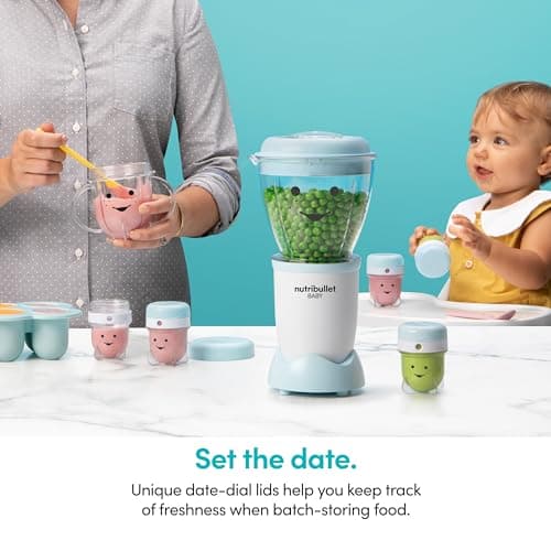 NutriBullet NBY-50100 Baby Complete Food-Making System, 32-Oz, White, Blue, Clear — view 3