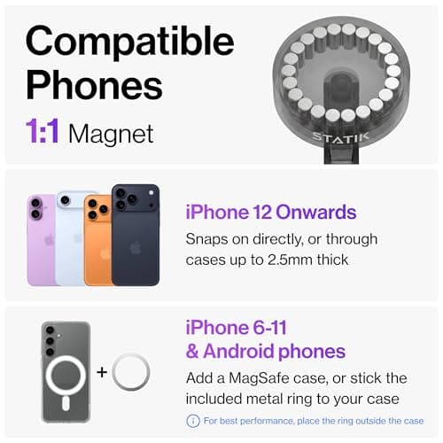 Statik HyperMount (Gen 2) Magnetic Phone Holder, for iPhone and Android — view 4