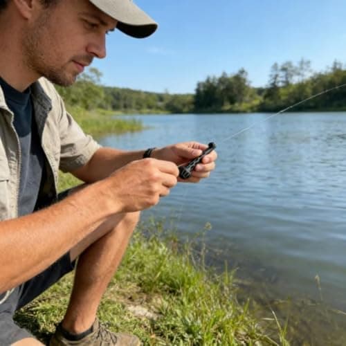 Magnetic Fly Fishing Knot Tool, Fly Threader Tool with Cone Tip for Small Hook Rigging, Quick Knot Tying Tools for Tippet Line, Compact Fly Fishing Accessories for Anglers (2) — view 2