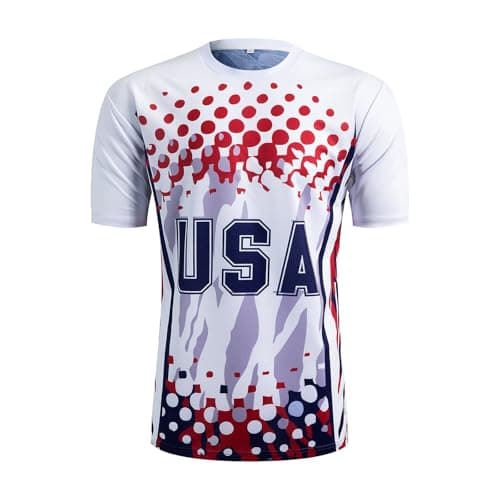 Berrycat Men's USA Fan Soccer Jersey - 2026 International Football Shirt, Host Nation Graphic Retro Streetwear Top — view 5