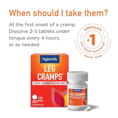 Hyland's Leg Cramps, Relief of Leg, Calf, Charley Horses, and Foot Cramps, 100 Quick-Dissolving Tablets — view 6