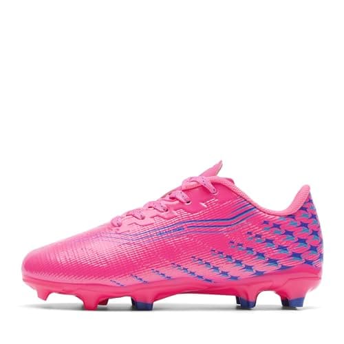 DREAM PAIRS Boys Girls FG AG Soccer Cleats High-Speed Anti-Twist Lightweight Football Shoes,Size 13 Little Kid,Hot Pink,SKSO26002K — view 7