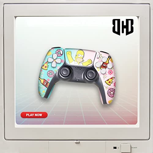 Simpsson Custom PS-5 Controller Wireless compatible with Play-Station 5 Console by BCB Controllers | Proudly Customized in USA with Permanent HYDRO-DIP Printing (NOT JUST A SKIN) — view 5