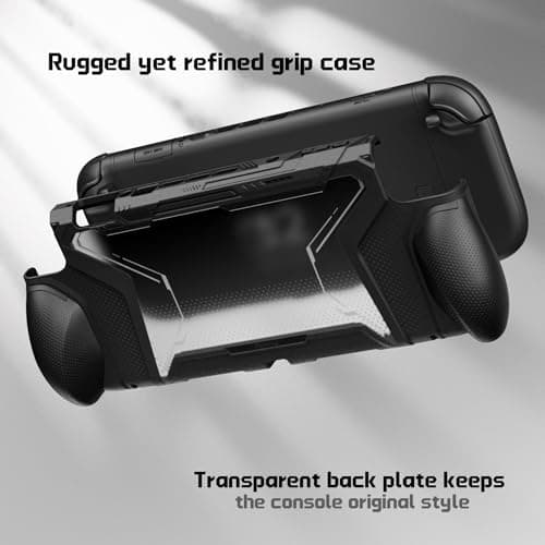 PlayVital for Switch 2 Beyond-Grip Dockable Case, Interchangeable FPS/Omni Ergonomic Grips + Military-Grade Drop Protective Cover + 2 Joystick Caps for Nintendo Switch 2 (Black)​ — view 7