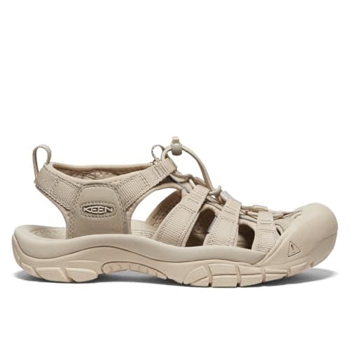 KEEN Women's Newport H2 Closed Toe Water Sandals, Monochrome/Safari, 7
