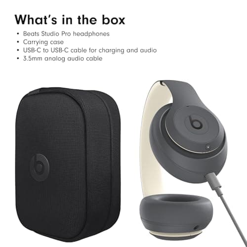 Beats Studio Pro Premium Wireless Over-Ear Headphones- Up to 40-Hour Battery Life, Active Noise Cancelling, Great for Travel & Commuting, Apple & Android Compatible - Exclusive Sand Gray — view 5