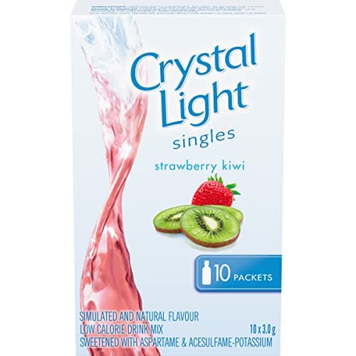 Crystal Light Singles Strawberry Kiwi Drink Mix, 10 Packets per Box, 3 g each