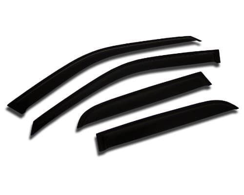 Outside Mount Car Window Rain Guards Compatible with Infiniti FX35 FX50 QX70 2009-2017 | Tape-On | Rain Shields Window Visor Window Deflectors | Dark Smoke, 4 Pcs Set, WV2M-520