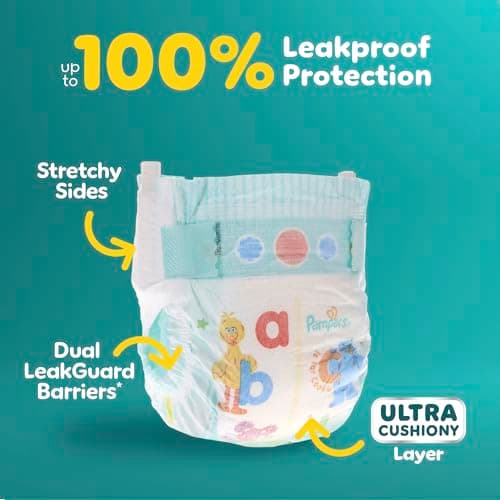 Pampers Diapers - Baby Dry - Size 1, 120 Count, Absorbent Disposable Infant Diaper (Packaging May Vary) — view 2