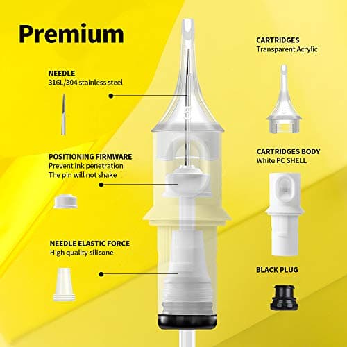 Hawink Tattoo Cartridge Needles with Membrane 20PCS 9 Round Liner for Tattoo Supplies (0.3mm/09RL) Professional Disposable EN05C-20-1009RL — view 2