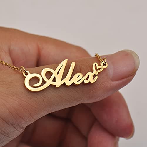 HUAN XUN Isabella Necklace for Women Stainless Steel Gold Heart Pendant — view 5