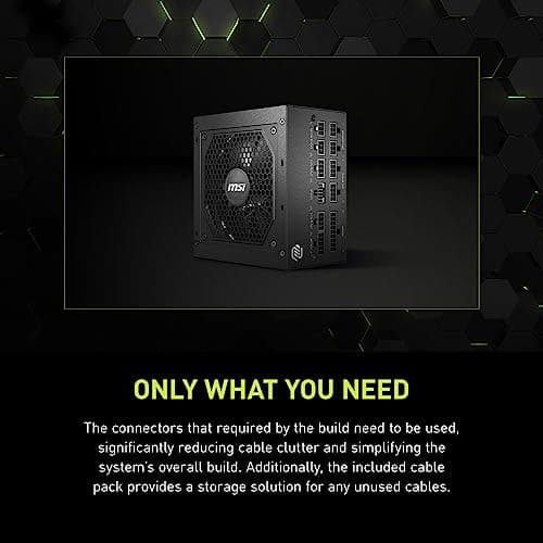 MSI MAG A850GL PCIE5, Fully Modular Compact Gaming 850W Power Supply, 80+ Gold, ATX 3.1 & PCIe 5.1 Ready, Native Dual-Color 12V-2x6 Cable, 10 Year Warranty — view 8
