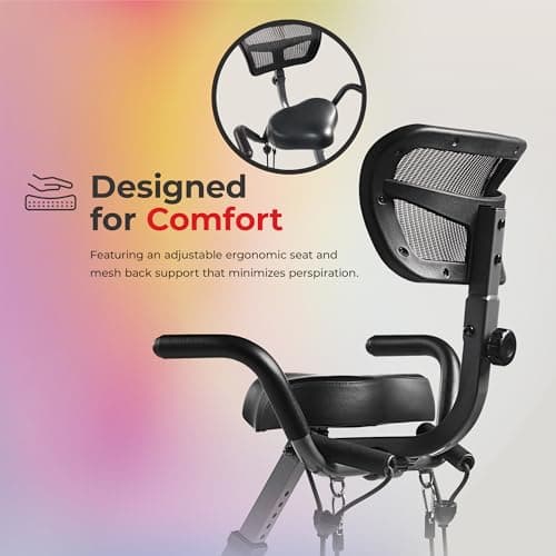 Sunny Health & Fitness Foldable Magnetic Stationary Exercise X-Bike Pro, 300 LB Capacity, Low-Impact, 14-Level Resistance, Ergonomic Support, SunnyFit App Enhanced Connectivity - SF-B223012