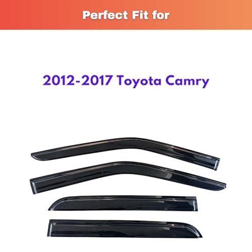 KPY Rain Guards Fit for 2012-2017 Toyota Camry, Out-Channel Window Visors Vent Wind Deflectors 4PC, Car Accessories for 12-17 Camry