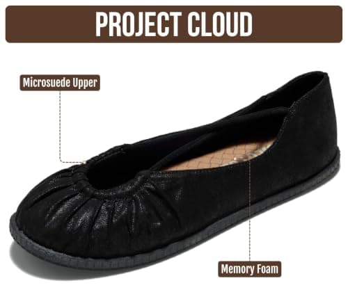 Project Cloud Lightweight Ballet Flats & Ballerina Shoes for Women (Cheers)