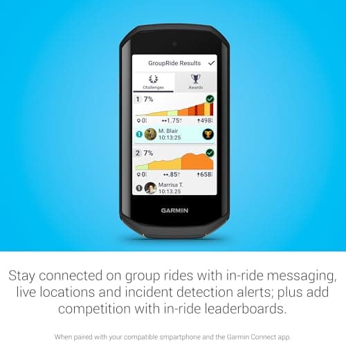 Garmin Edge 1050®, Premium Cycling Computer, Vivid Color Touchscreen Display, Built-in Speaker, Advanced Training and Group Ride Features, Road Hazard Alerts — view 4