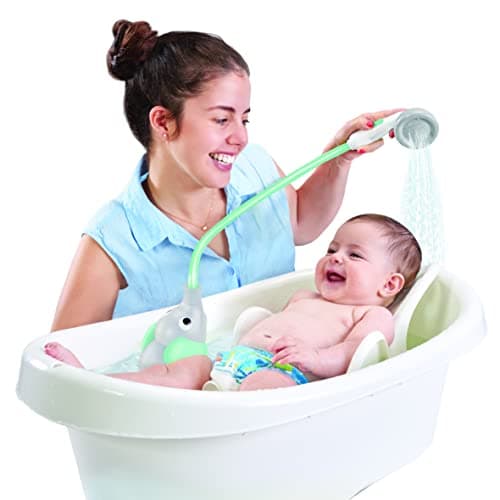 Yookidoo Baby Bath Shower Head - Elephant Water Pump and Trunk Spout Sprayer - One Handed Flow Control for Newborn Babies in Tub Or Sink (Turquoise) — view 4
