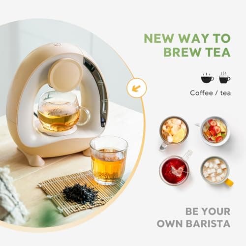 Single Serve Coffee Maker 2 in 1, 1400W Fast Brewer for K-Cup Pods & Ground Coffee, One-Touch Americano & Tea Machine with 2 Reusable Filters, Compact Design for Home Office RV Dorm — view 5