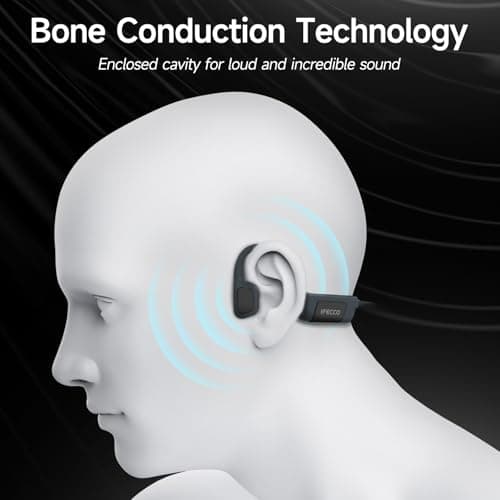 IFECCO Swimming Headphones Bluetooth 5.4 - Bone Conduction Underwater Headphones, IP68 Waterproof Open Ear Headpohnes with Mic, 32GB MP3 Player Memory for Swimming, Running, Cycling — view 6