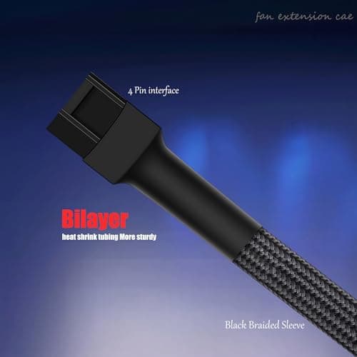 12" PWM Fan Extension Cable - 4 Pin, 30cm (10pcs) — view 2