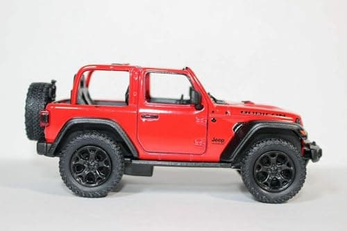 KiNSMART - Jeep Wrangler Rubicon Off Road 4x4 5 inch 1:34 Scale Die Cast Model Replica Toy Car (Red Opentop) — view 6