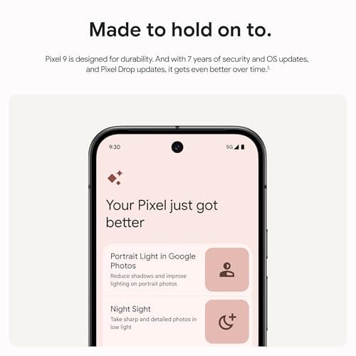 Google Pixel 9 - Unlocked Android Smartphone with Gemini, 24-Hour Battery, Advanced Camera, and 6.3" Actua Display - Obsidian - 128 GB — view 6