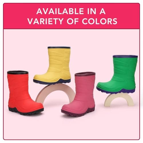 Kids Winter Rain Boots, Insulated Warm Snow Boots, Children Waterproof Mud Boots for Boys and Girls, Big Kid Size 2 — view 6