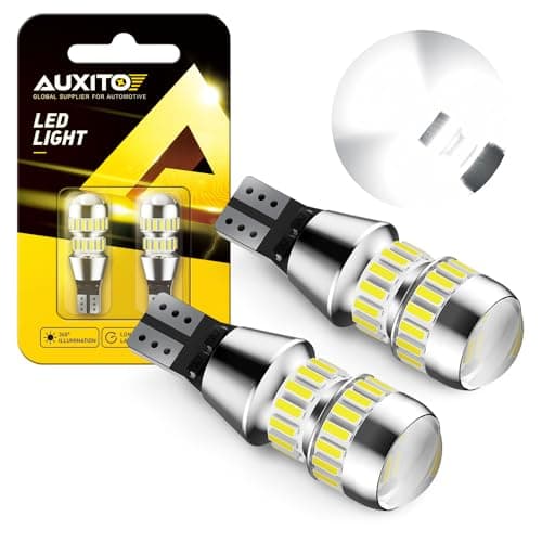 AUXITO 912 921 LED Bulbs for Backup Light Reverse Lights, 42-SMD 400% Brighter, 6000K White, Non-polarity 906 W16W T15 921 LED Bulb Direct Back Up Parking Light Replacement Lamp, Pack of 2